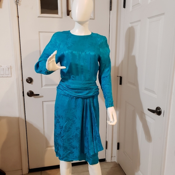 Vintage Pat Argenti size 4 100% silk - Picture 1 of 8